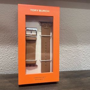 Tory Burch Brown Leather Apple Watch Straps
